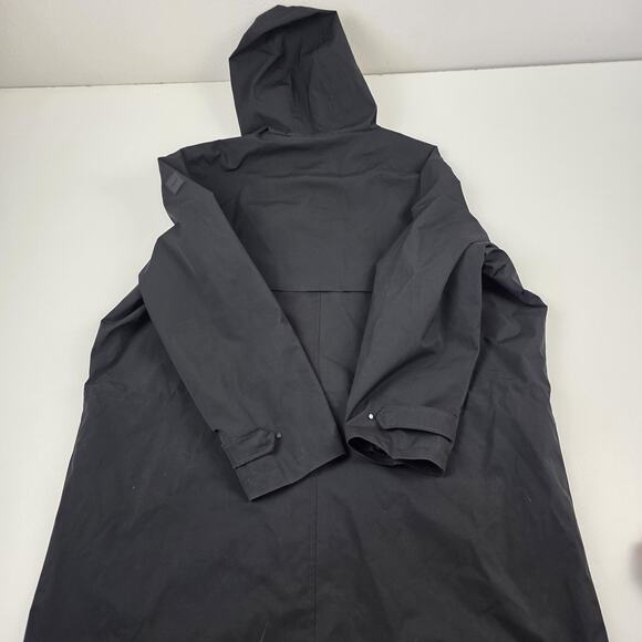 Michael Kors Coat Mens XL Black Hooded Parka Zip Snap Pockets Fishtail Hem MK - Picture 12 of 16